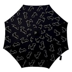 Cute Black, Dinosaur Hook Handle Umbrellas (large) by kyorashop23