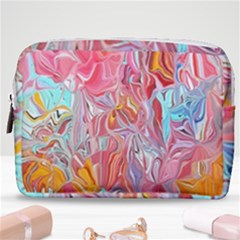 Marbling Art Make Up Pouch (medium) by kaleidomarblingart