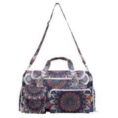 Pattern Nature Sports Gym Duffle Bag With Shoe Compartment by Maspions