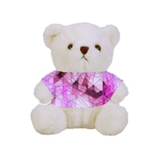 Pink Abstract Lineart Full Print Cuddly Teddy Bear by Maspions