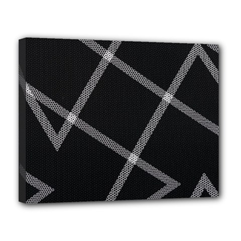 Stripes, Zigzag, Surface, Pattern, Canvas 14  X 11  (stretched) by kyorashop23