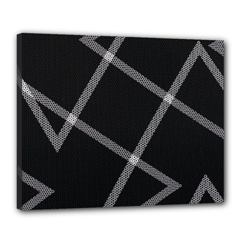Stripes, Zigzag, Surface, Pattern, Canvas 20  X 16  (stretched) by kyorashop23
