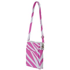 White Pink Stripes, Pattern Multi Function Travel Bag by kyorashop23