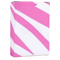 White Pink Stripes, Pattern Playing Cards Single Design (rectangle) With Custom Box by kyorashop23