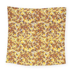 Whimsy Chickens Pattern (ai) Square Tapestry (large) by dflcprintsclothing