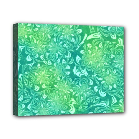 Retro Flower Pattern Design Batik Canvas 10  X 8  (stretched) by Posterlux