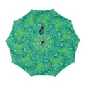Retro Flower Pattern Design Batik Automatic Folding Umbrella with Case (Large) View1
