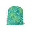 Retro Flower Pattern Design Batik Drawstring Pouch (Large) View2