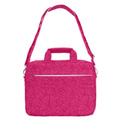 Pink Abstract Crimson Triangle Macbook Pro 13  Shoulder Laptop Bag  by Posterlux
