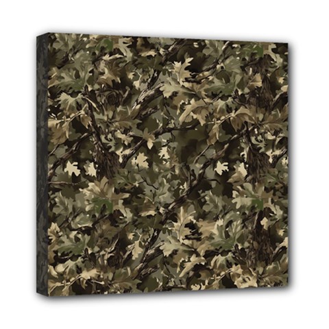 Camouflage Army Survival Uniform Mini Canvas 8  X 8  (stretched) by Posterlux