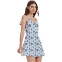 Snowflakes Winter Christmas Body Wrap Sleeveless V-Neck Mini Dress View3