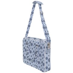 Snowflakes Winter Christmas Cross Body Office Bag by anzea