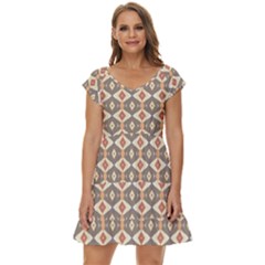 Background Art Designs Short Sleeve Tiered Mini Dress by anzea
