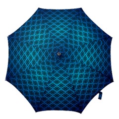 Pattern Texture Geometric Blue Hook Handle Umbrellas (small) by anzea