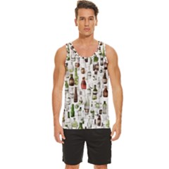 Bottle Chic Print Patterns Men s Wide Collar Tank Top by BellaVistaTshirt02