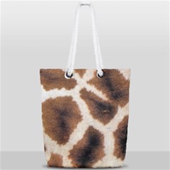 Giraffe Skin Texture Full Print Rope Handle Tote (small) by kyorashop23