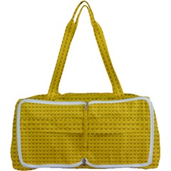 Yellow Lego Texture, Macro, Yellow Dots Background Multi Function Bag by kyorashop23