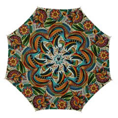 Madhubani Art A Automatic Folding Umbrella With Case (medium) by BellaVistaTshirt02