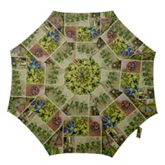 Garden Sanctuary Photo Collage Print Hook Handle Umbrellas (small) by dflcprintsclothing