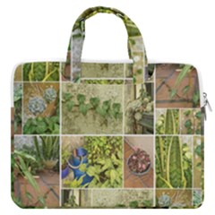 Garden Sanctuary Photo Collage Print Macbook Pro 13  Double Pocket Laptop Bag by dflcprintsclothing