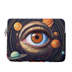 Eye Of The Universe (ai) 13  Vertical Laptop Sleeve Case With Pocket by dflcprintsclothing