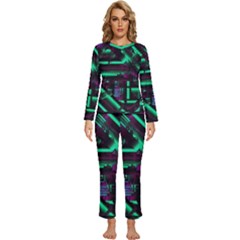 Beamed Womens  Long Sleeve Lightweight Pajamas Set by MRNStudios