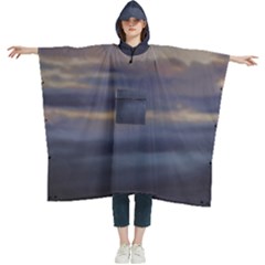 Twilight Serenade Print Women s Hooded Rain Ponchos by dflcprintsclothing
