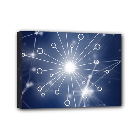 Network Technology Connection Mini Canvas 7  X 5  (stretched) by anzea