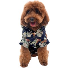 Japanese Wave Koi Illustration Pattern Dog Coat by Ndabl3x