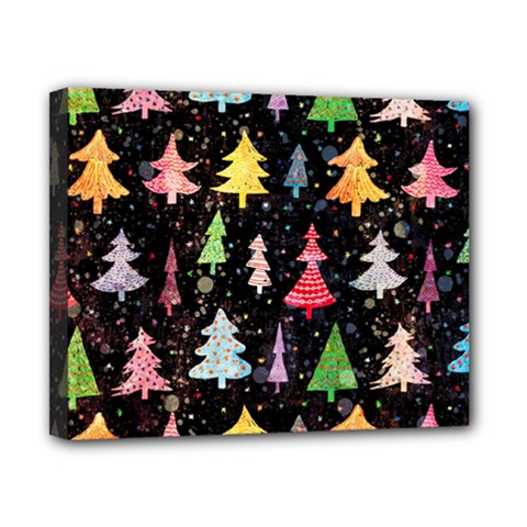 Fun Christmas Trees Adoxali Scandinavian Artistic Background Pattern Canvas 10  X 8  (stretched) by Maspions