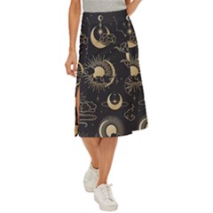 Star Colorful Christmas Abstract Midi Panel Skirt by Apen