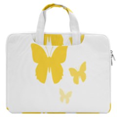 Yellow Butterfly Animals Fly Macbook Pro 15  Double Pocket Laptop Bag  by anzea