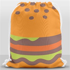 Hamburger Drawstring Bag (large) by anzea