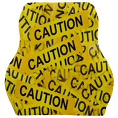 Caution Road Sign Cross Yellow Car Seat Velour Cushion  by anzea