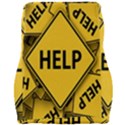Caution Road Sign Help Cross Yellow Car Seat Velour Cushion  View2