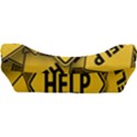 Caution Road Sign Help Cross Yellow Car Seat Velour Cushion  View3
