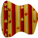 Autumn Fall Leaves Vertical Velour Head Support Cushion View3