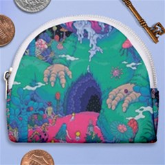 Planet Psychedelic Art Psicodelia Horseshoe Style Canvas Pouch by Bedest