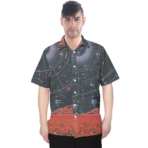 Astrology Surreal Surrealism Trippy Visual Art Men s Hawaii Shirt by Bedest