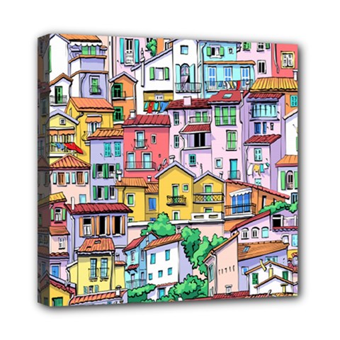 Menton Old Town France Mini Canvas 8  X 8  (stretched) by Bedest