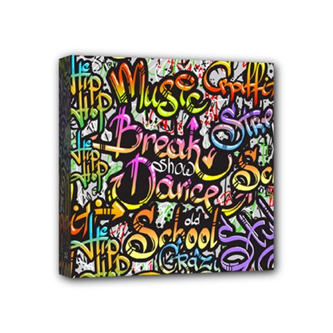 Graffiti Word Seamless Pattern Mini Canvas 4  X 4  (stretched) by Bedest