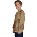 Flowers, Branches, Desenho, Edge, Leaves Kids  Crewneck Sweatshirt View2