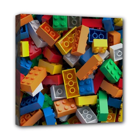 Lego, Toy Block, Colorfulness, Kids Mini Canvas 8  X 8  (stretched) by kyorashop23