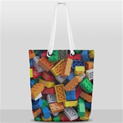 Lego, Toy Block, Colorfulness Full Print Rope Handle Tote (small) by kyorashop23