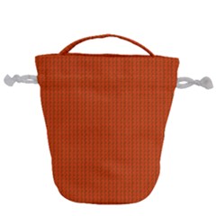 Orange Lego Texture Macro, Orange Dots Background Drawstring Bucket Bag by kyorashop23