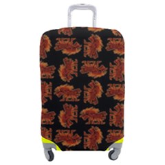 Fantasy Skeleton Dragon Hand Drawn Motif Seamless Pattern Bk Luggage Cover (medium) by dflcprintsclothing