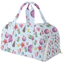 Christmas Decorations Pattern, Xmas Backgrounds Burner Gym Duffle Bag by kyorashop23
