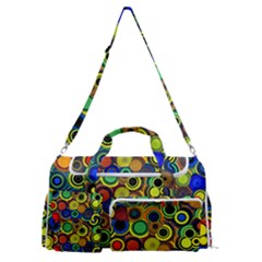 Circles, Colorful Sports Gym Duffle Bag With Shoe Compartment by kyorashop23