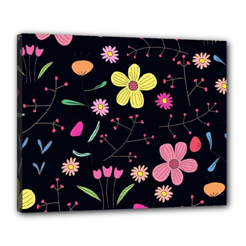 Foliage Pattern, Adorable Beautiful Canvas 20  X 16  (stretched) by kyorashop23
