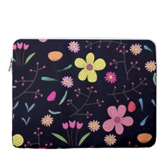 Foliage Pattern, Adorable Beautiful 15  Vertical Laptop Sleeve Case With Pocket
